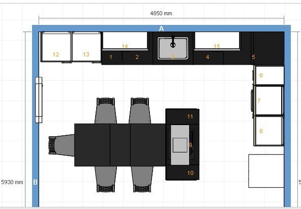 plan de la cuisine