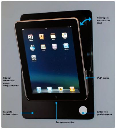 Motorisation de l'IPAD et permet la charge de l'appareille