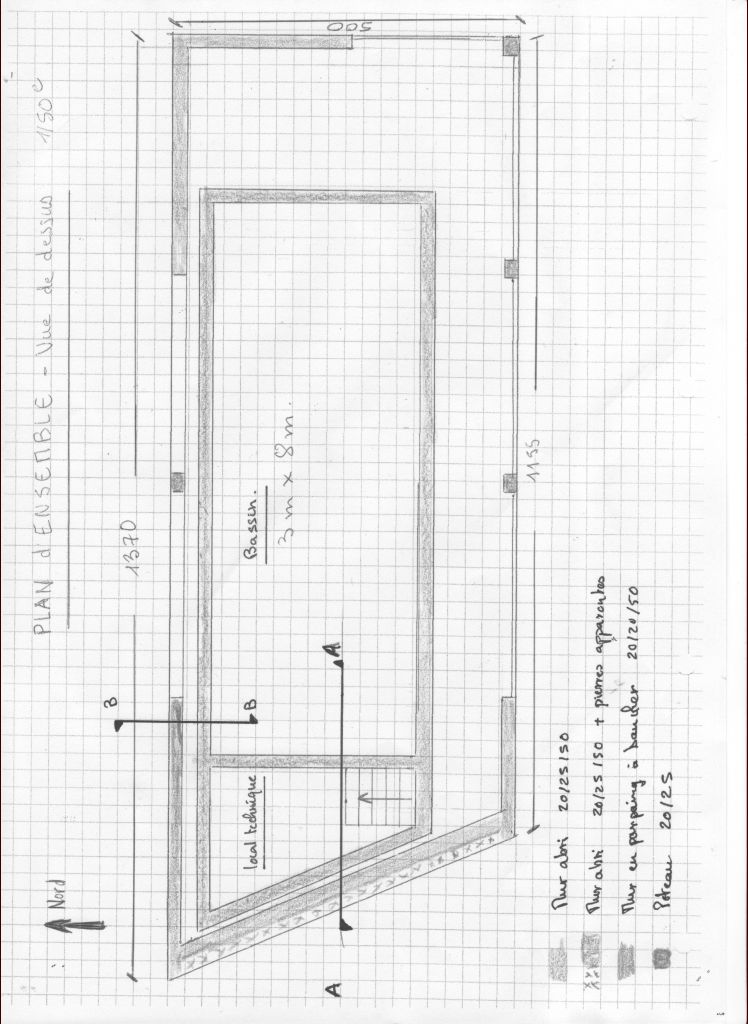 plan ensemble batiment piscine