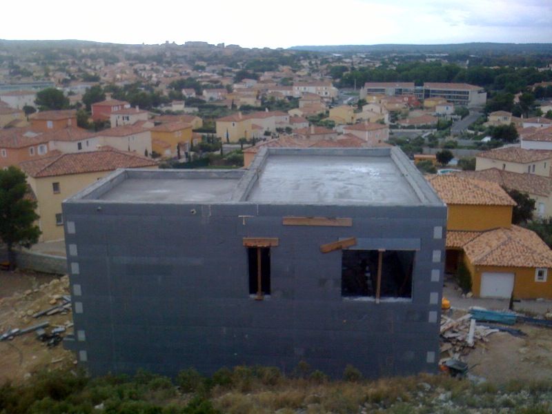 toit terrasse et acrotères coulés