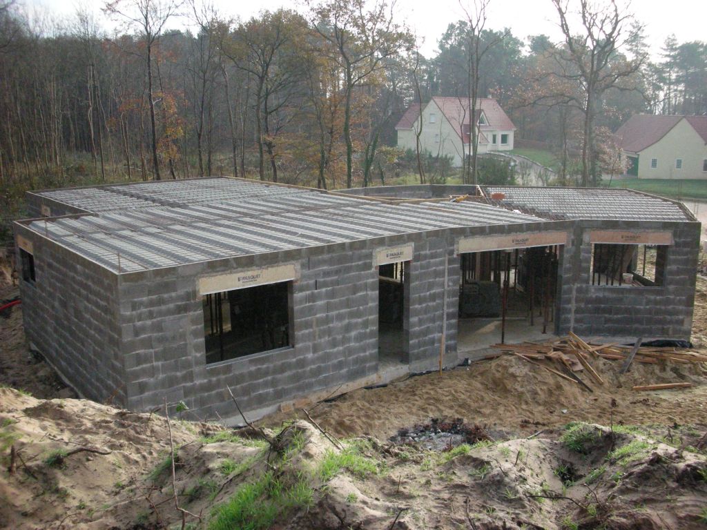Dalle de l'étage avant coulage béton