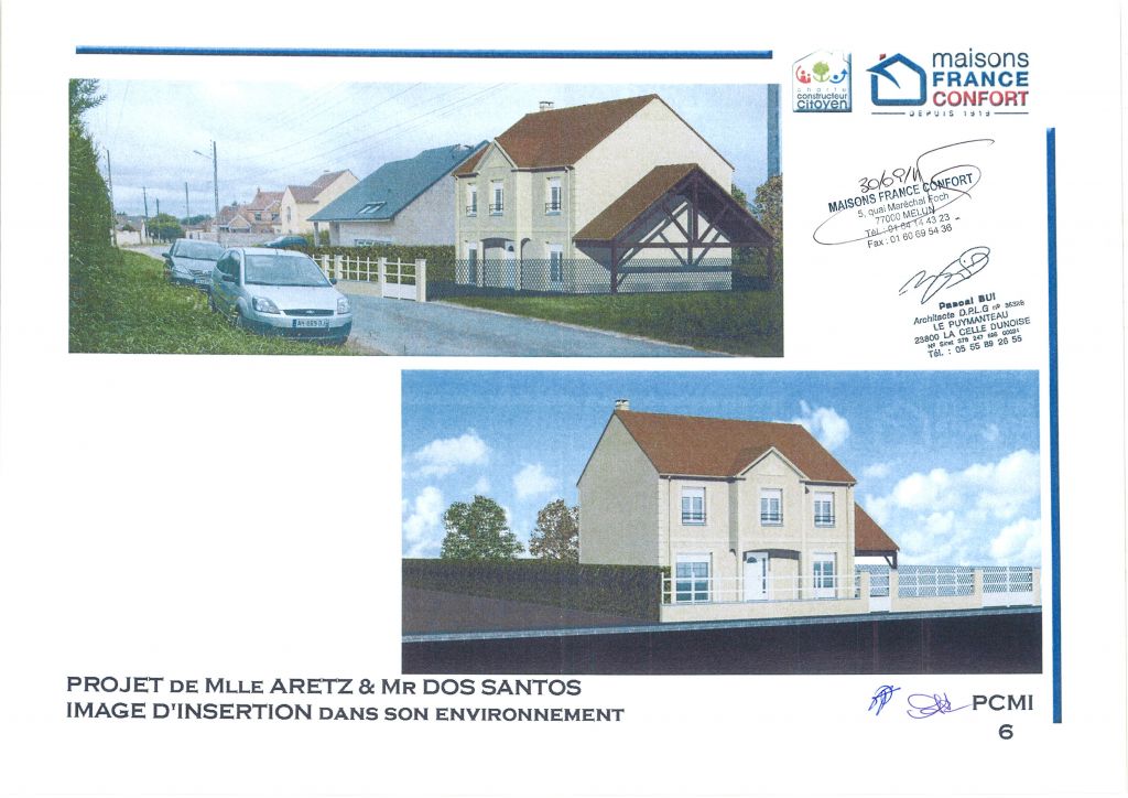 Vue de l'implantation de la maison en 3D