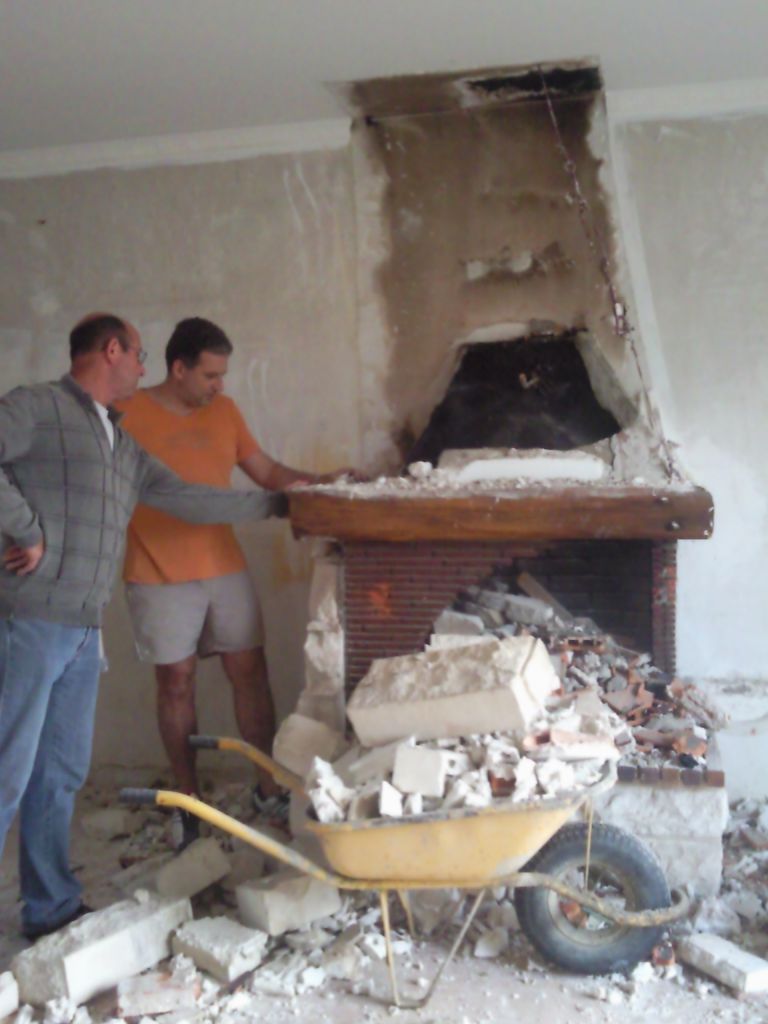 demolition de la chemine