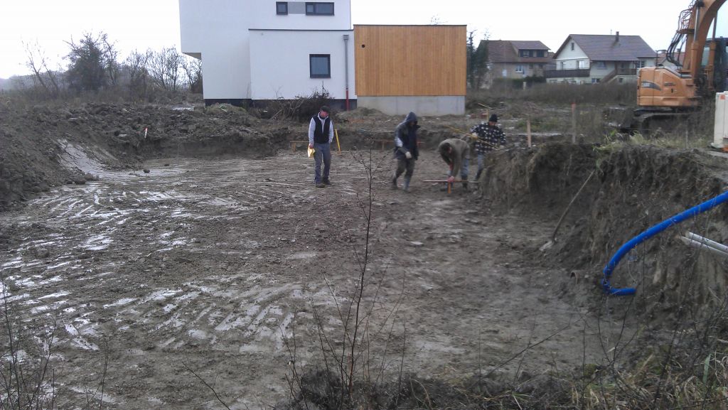 Terrassement et implantation de la maison