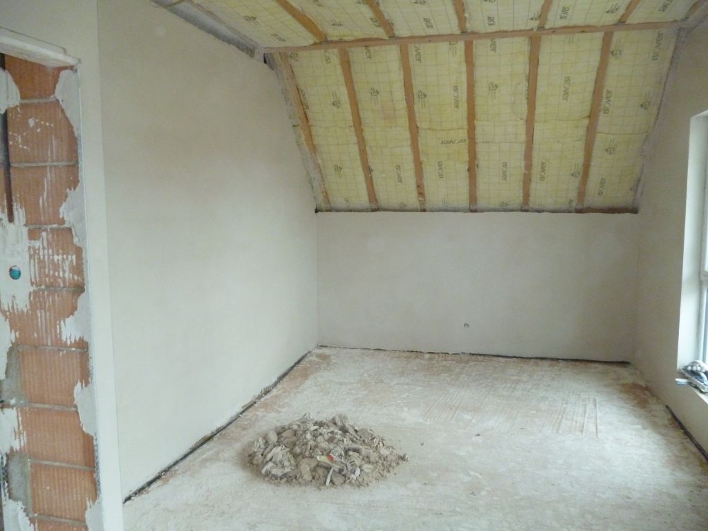 Plâtrerie: Chambre de Hugo plâtrée