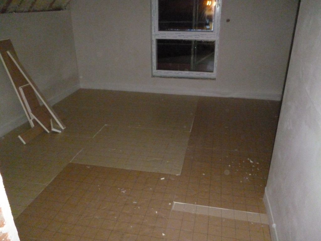 Isolation des sols: chambre parentale terminée