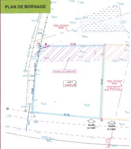 Plan de bornage du terrain