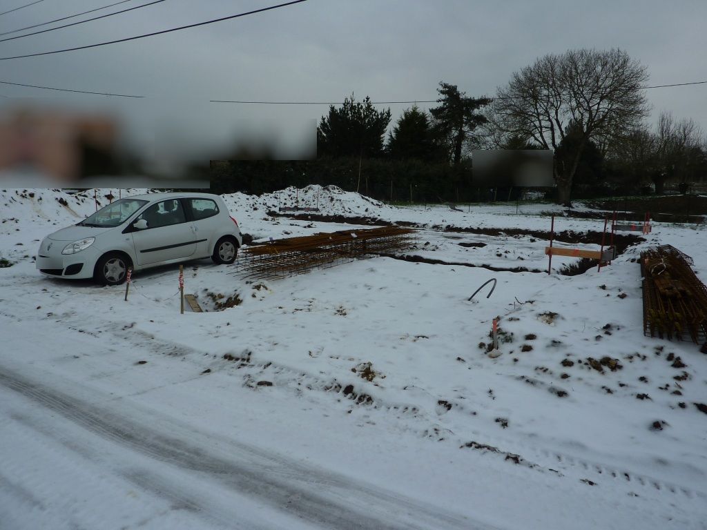 Terrassement: Chantier sous la neige