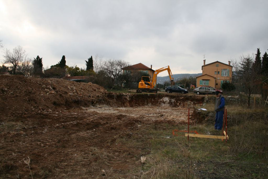 Terrassement de la maison quasiement fini