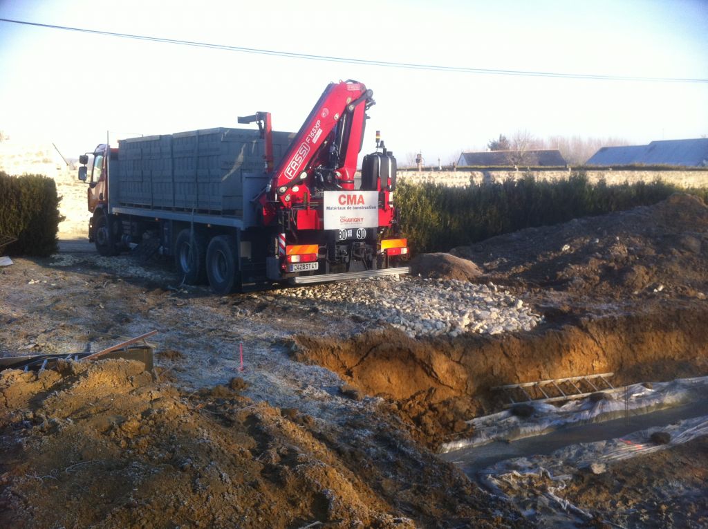 Livraison des parpaings