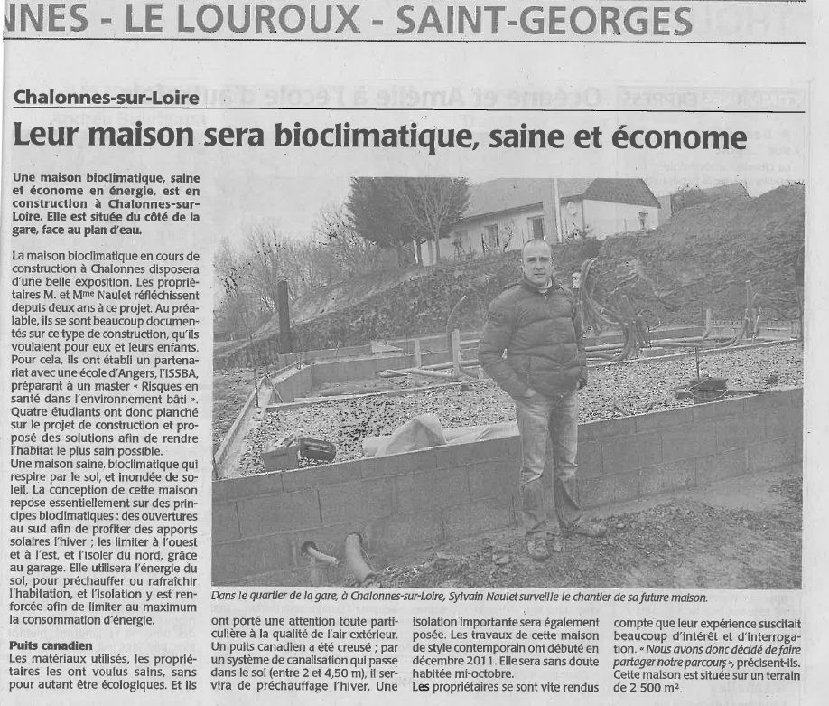 Article du courrier de l'ouest