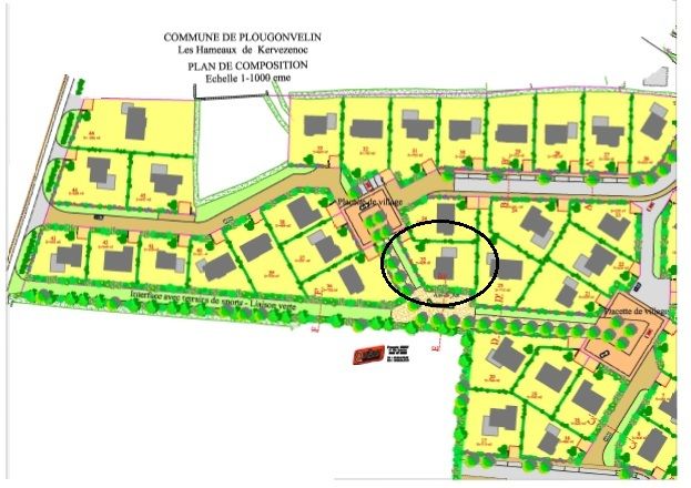 Plan du lotissement Kervezenoc lot 2