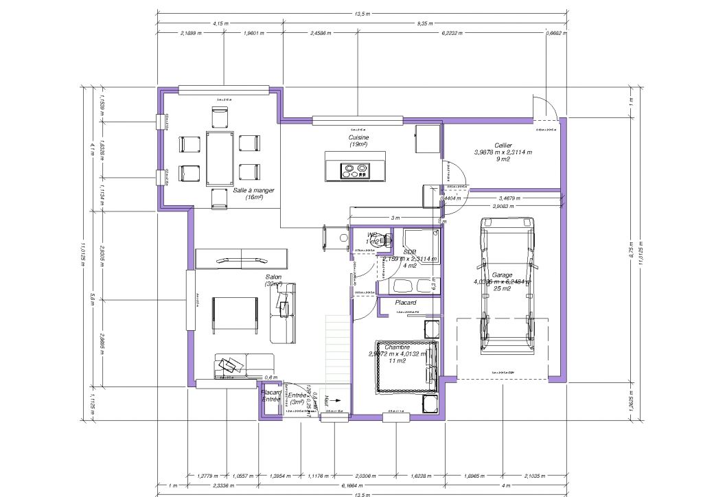 Plan maison RDC