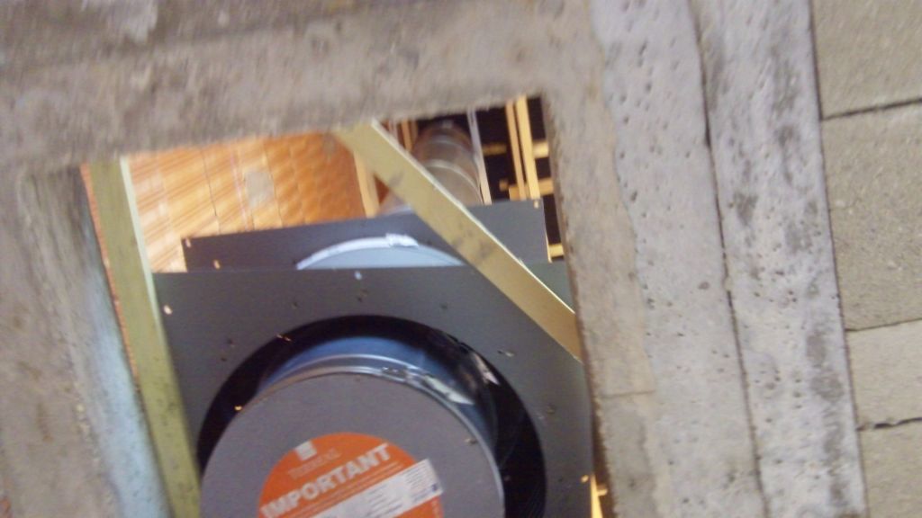 Installation du conduit cheminée