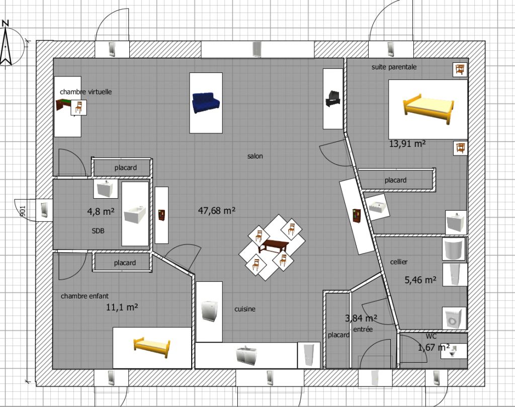 Nouveau plan sans la chambre virtuelle