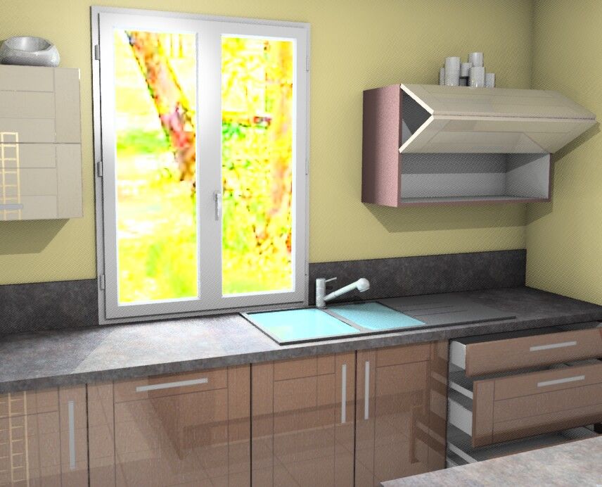 Vue 3D de notre futur cuisine !