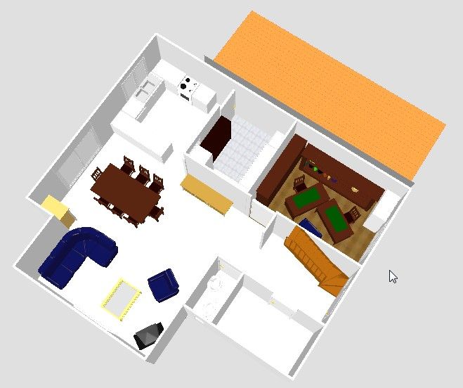 Premier plans "fait maison" de la maison... juste un dbut pour avoir une ide de ce qu'on veut 
<br />
Vue 3D