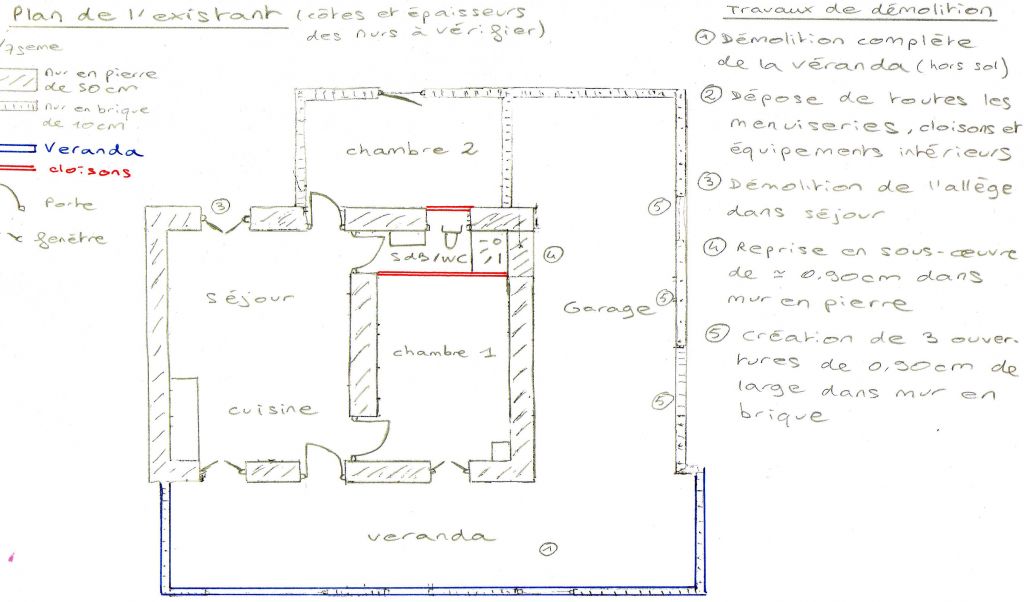 Plan maison avant travaux