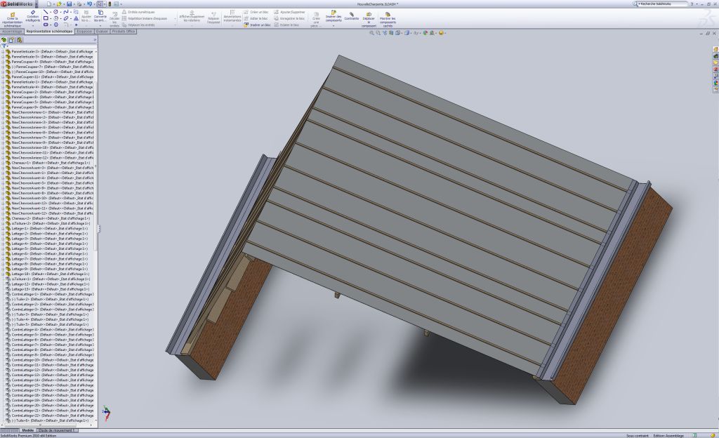 Etape 9 : pose du sous toiture   lattage