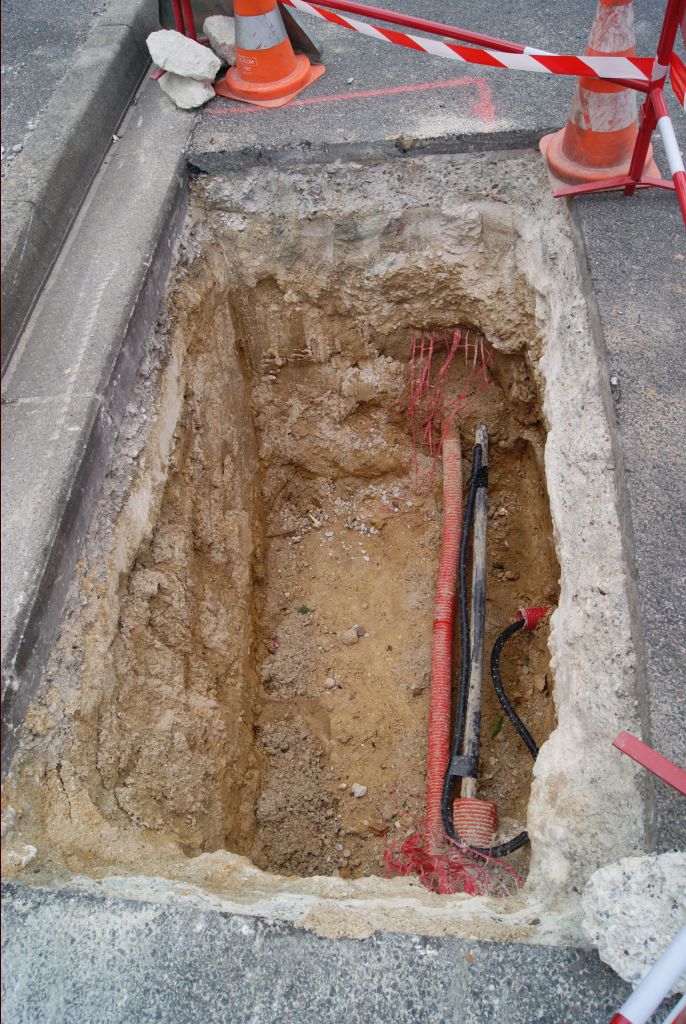 Travaux ERDF de l'autre côté de la rue