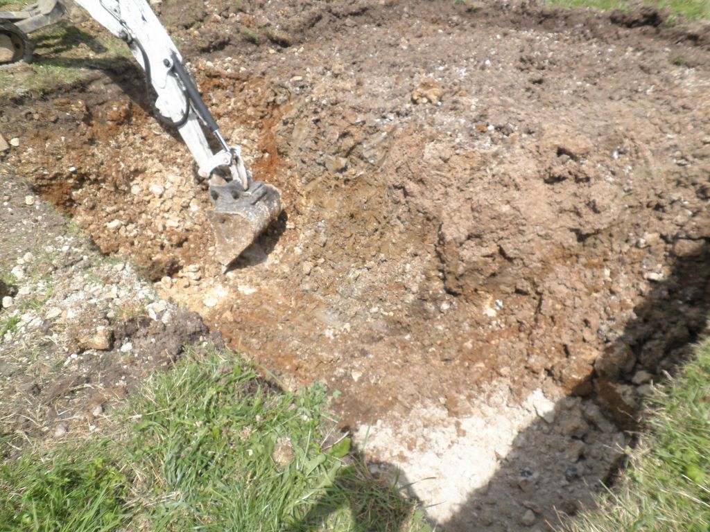 Commence des fouilles pour le filtre  sable vertical drain.
