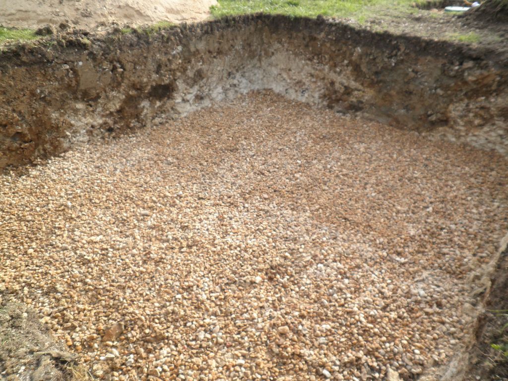 Filtre  sable avec lit de galet.