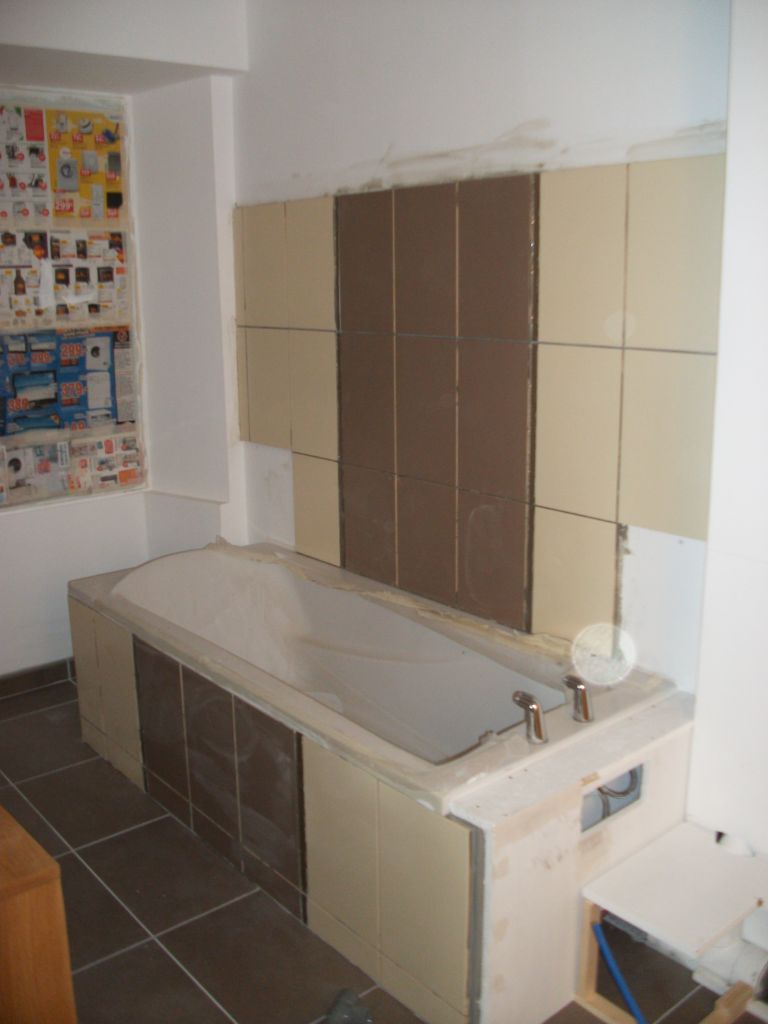 faience au dessus de la baignoire