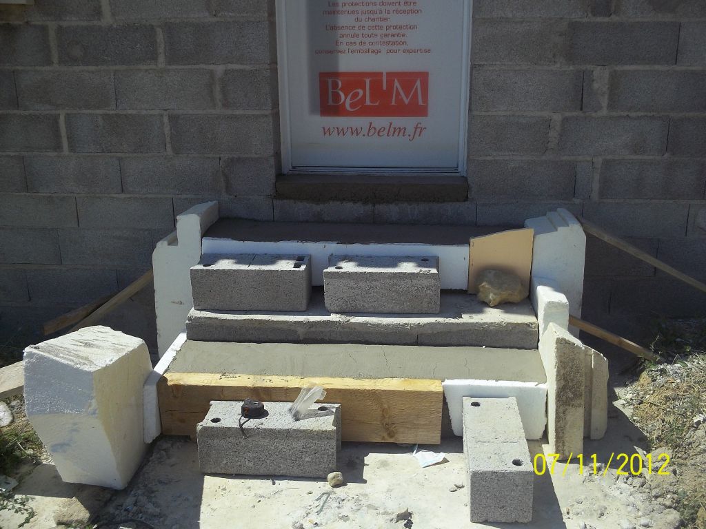 preparation escalier exterieur pour le carrelage