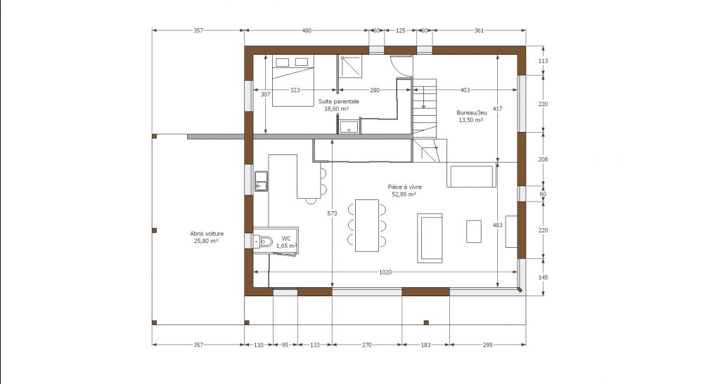 Plan rez de chausse