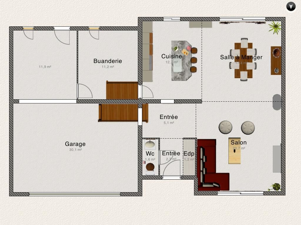 plan maison demi niveau