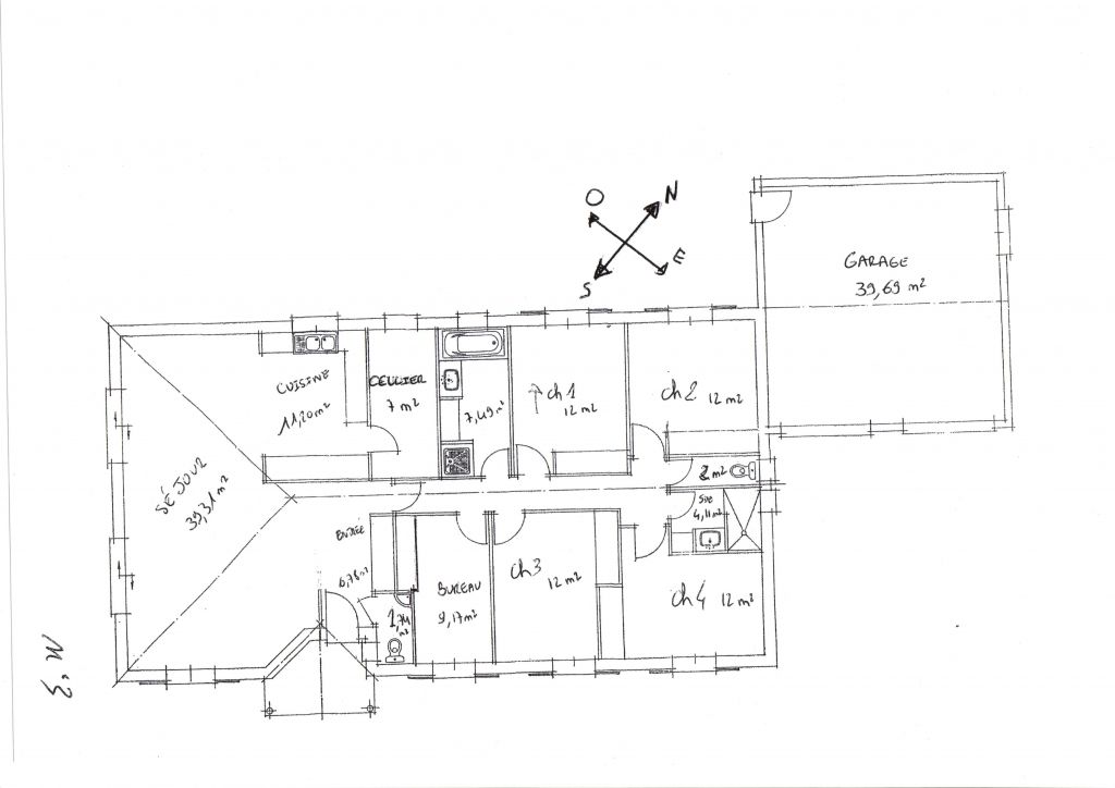 plan et surface avec orientation