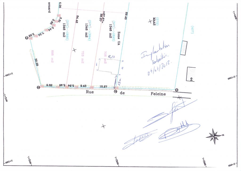 Plan terrain   positionnement maison envisag