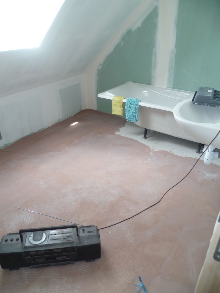 ragréage salle de bain