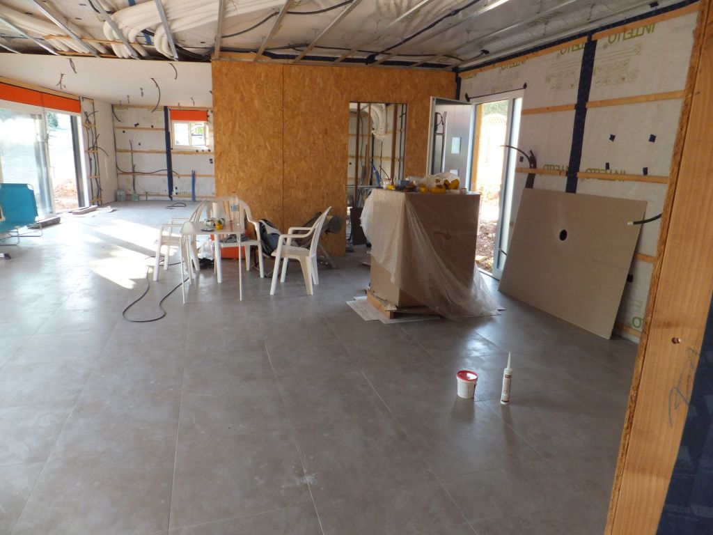 Carrelage salon fini
