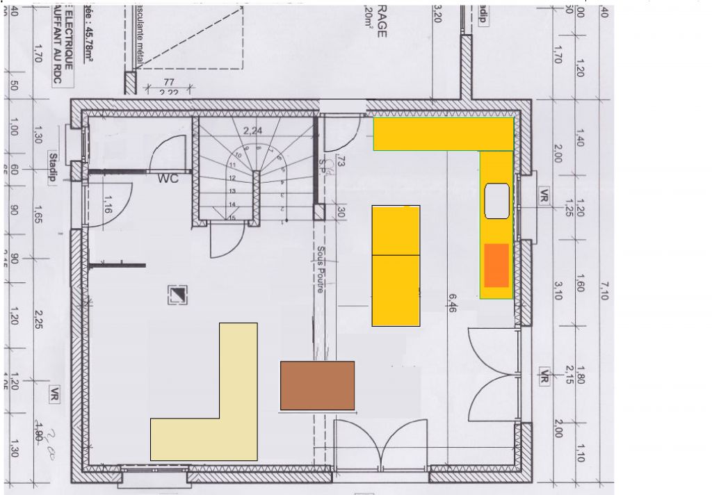 Plan aprs modification avec exemple amnagement