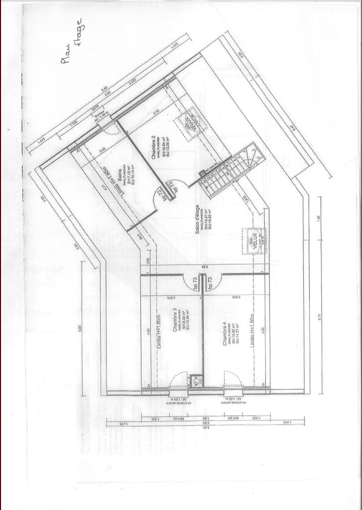 Plan de l'tage.
<br />
Tout sera  faire : du boulot en perspective !