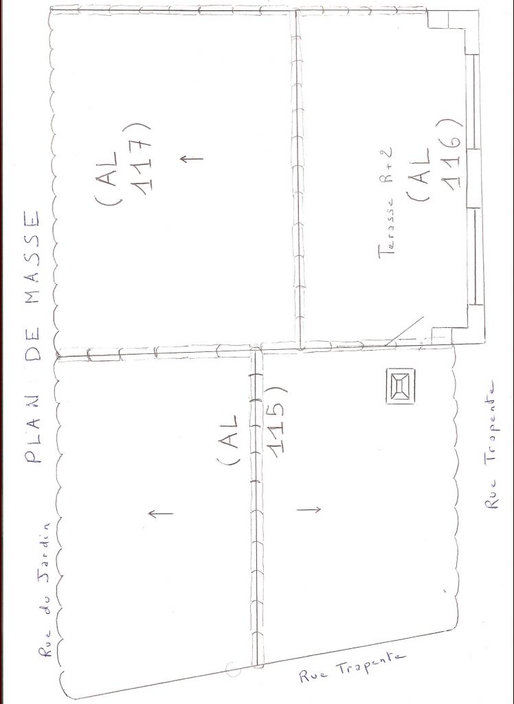 Plan de dessus de la toiture