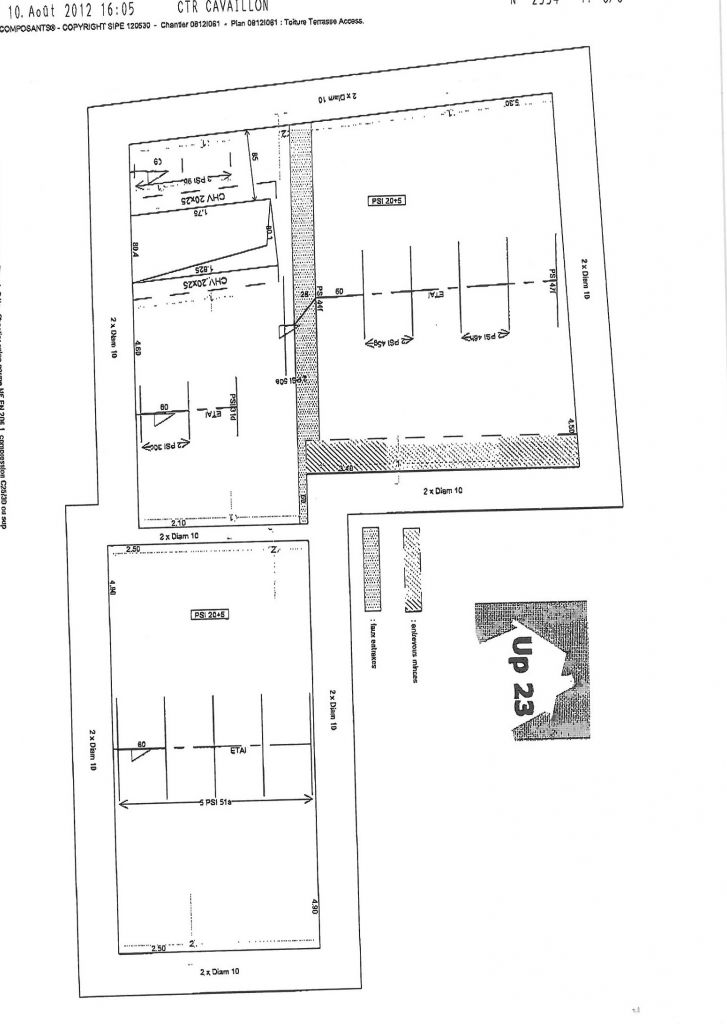 Plan plancher toit terrasse