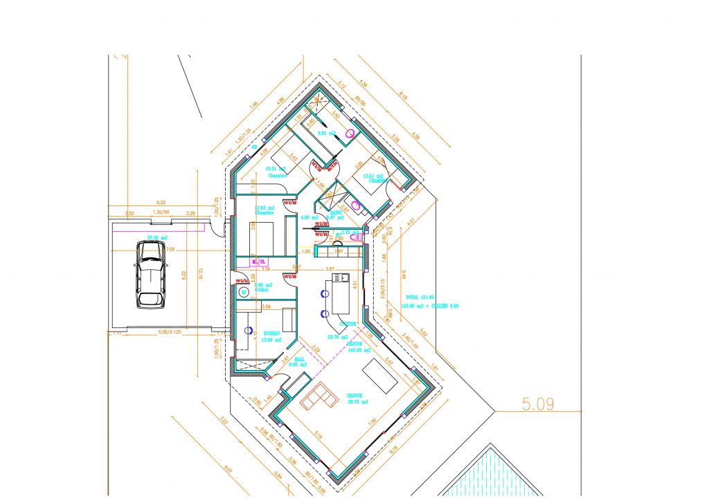 Plan "dfinitif" de notre plein pied