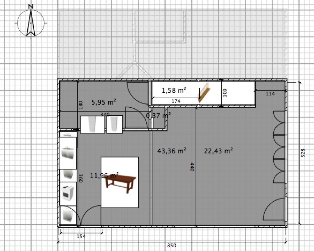 plan RDC avec cuisine