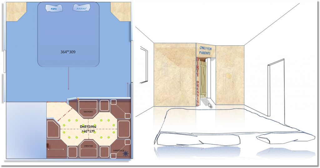 Plan de la chambre et du dressing  venir