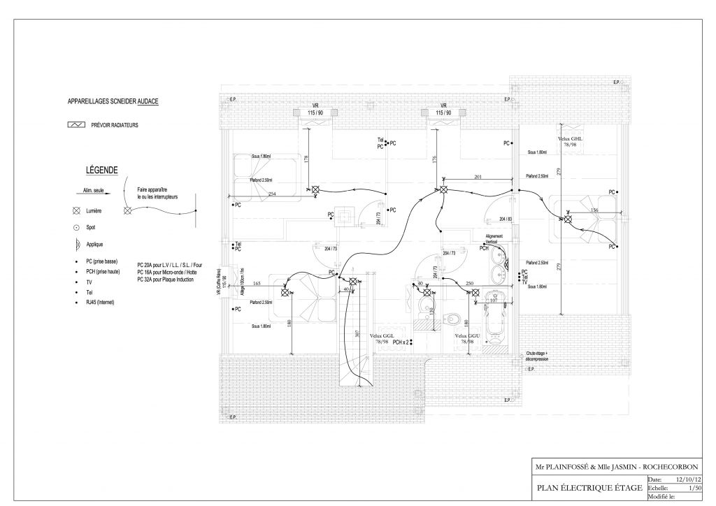 Projet plan électrique étage
