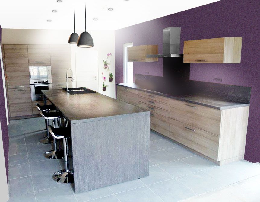 Essai de couleur et de suspensions pour la cuisine