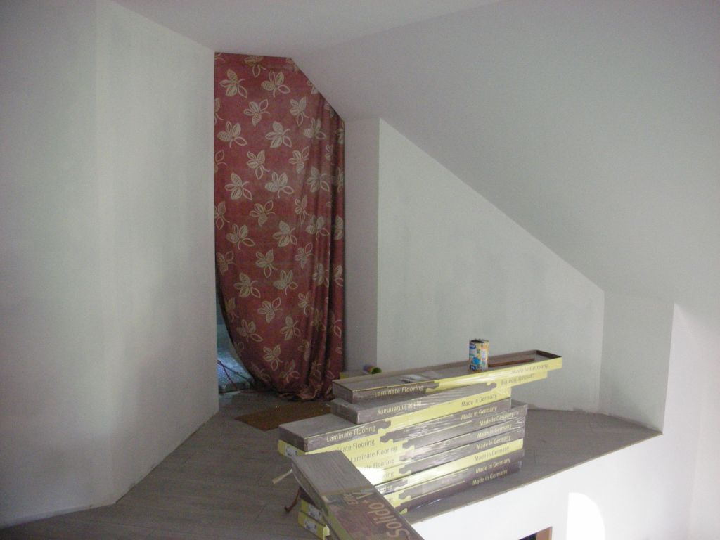Rideau séparant les travaux en cours