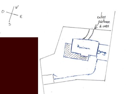 Plan de situation du terrain.
<br />

<br />
Environ 30 mtres sur 30 mtres