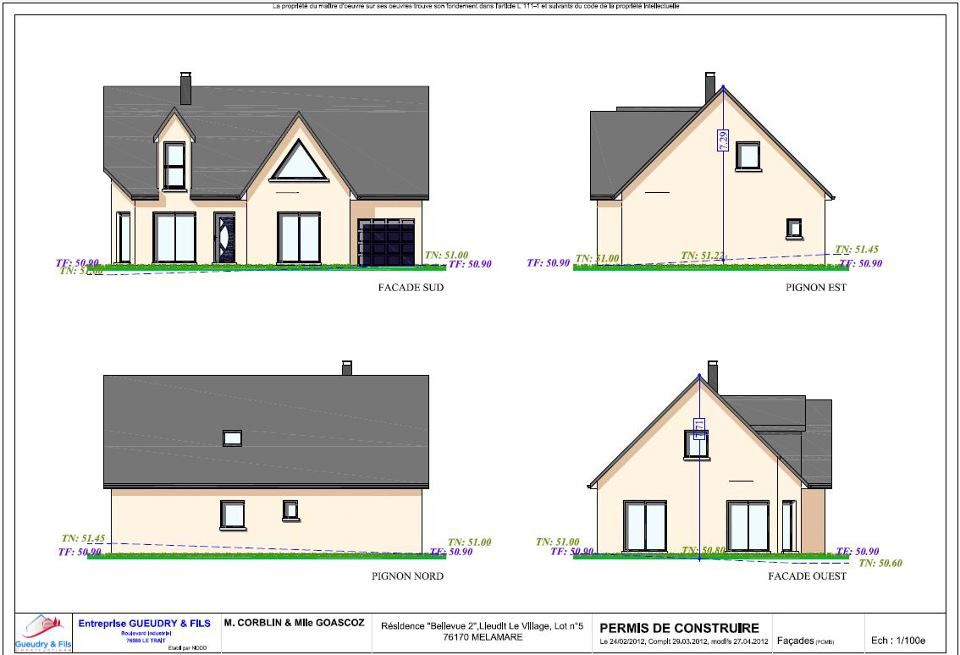 Jeudi 29 Mars 2012 : Aprs tude et modifications, la maison dfinitive se dessine !