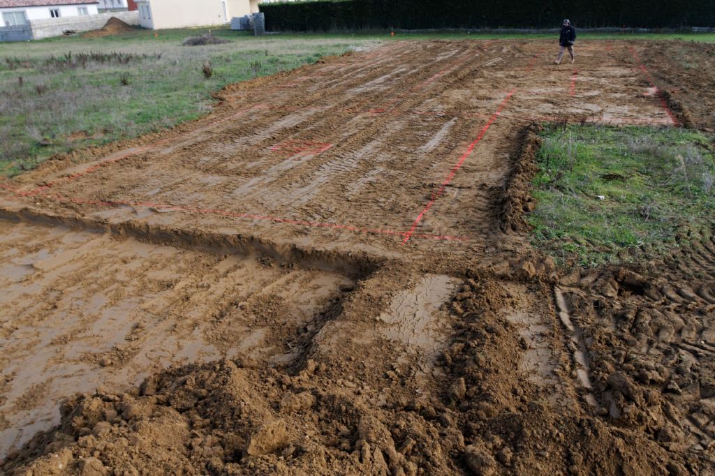 Implantation de la maison terminée.