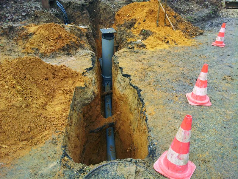 Raccordement  l'eau potable et aux gouts termins