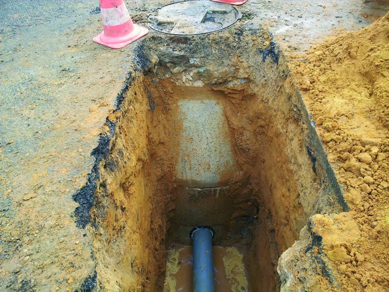 Raccordement  l'eau potable et aux gouts termins