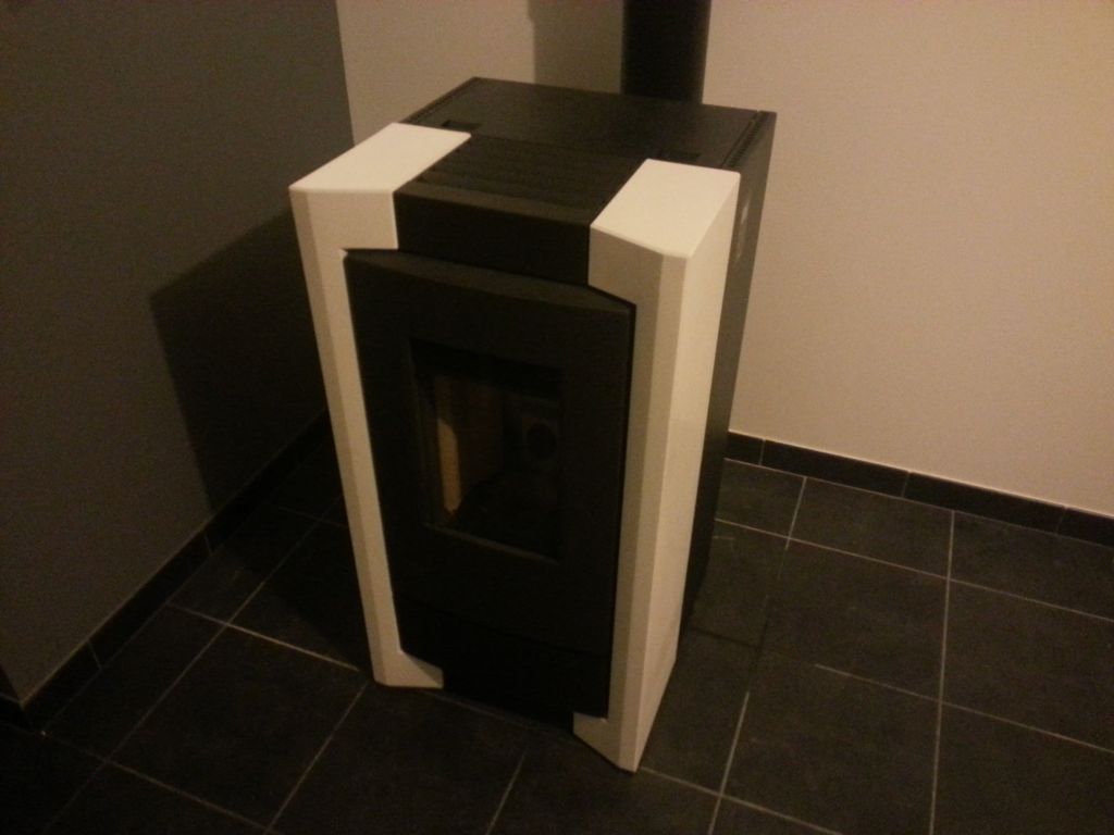 Poêle à granulés installé